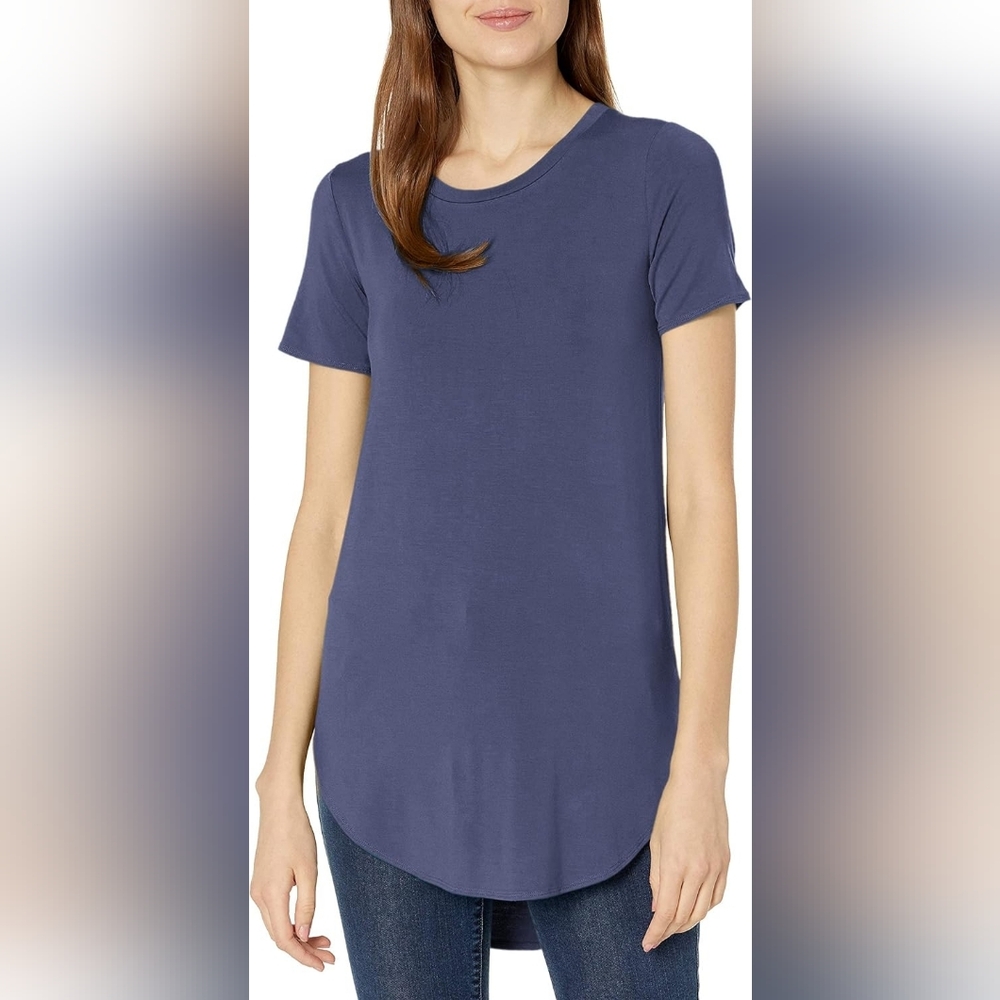 Daily Ritual Navy High Low Tunic Top